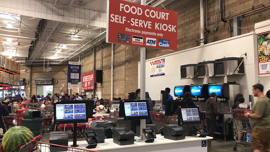 Costco Food Court Self Order Kiosk